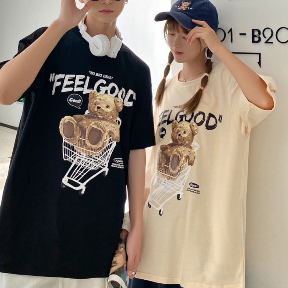 Vamtac Bear Print Short Sleeve T-shirt